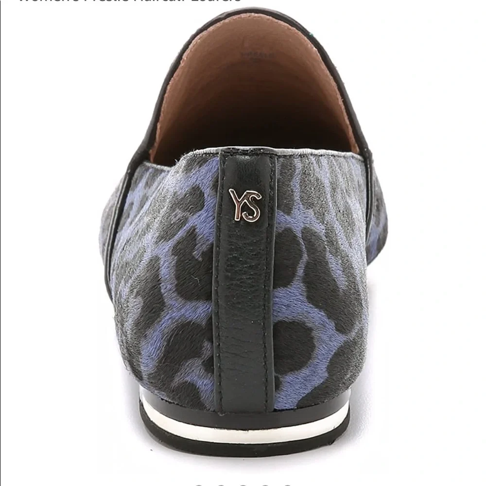 🆕 Yosi Samra Blue Velvet Jaguar Preslie Loafers